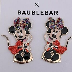Disney x BAUBLEBAR Minnie Mouse Rhinestone Earrings New